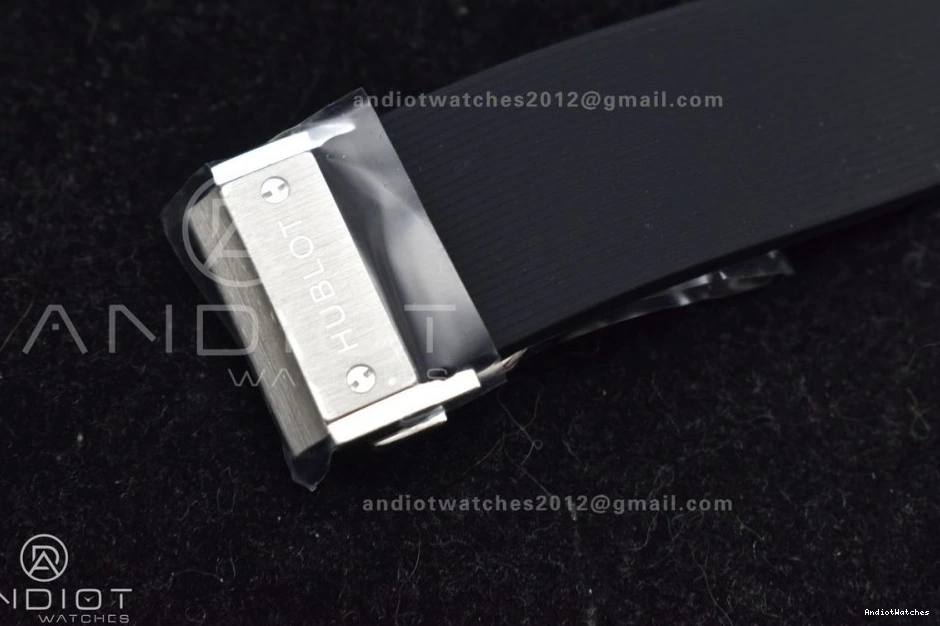 Best on 1:1 Edition Fusion Strap Dial A Black Gummy Black 588 HBF Bold RG 45mm 0204